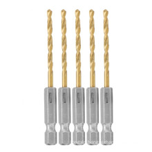 1/4 Inch Hex Shank Twist Drill Bit/ Titanium Coated HSS Twist Drill Bits